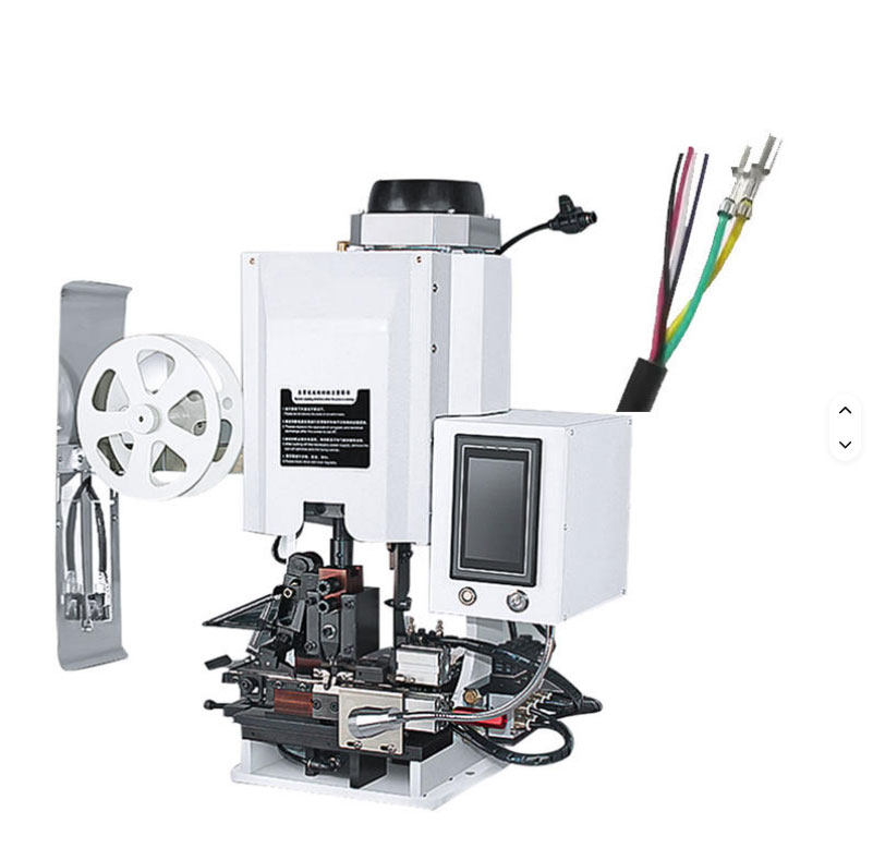 Semi-automatic multi-core sheathed wire stripping and crimping machine